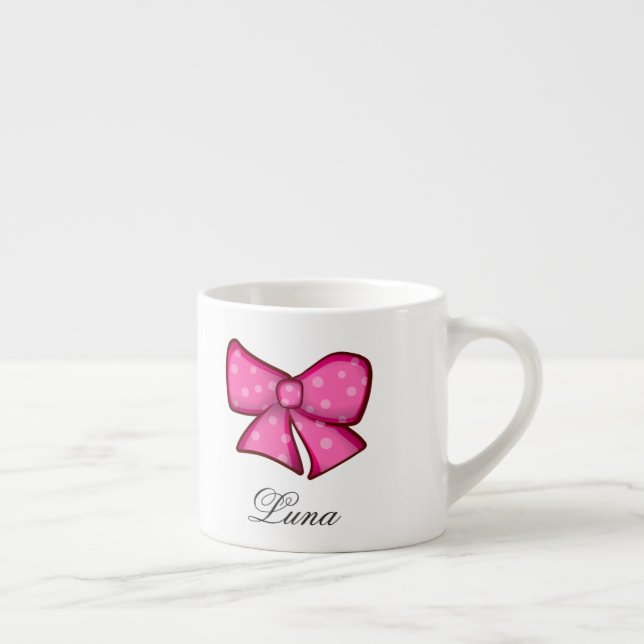 Anpassad Söt Rosa Slöja Coquette Flickor Barn Espressomugg (Höger)
