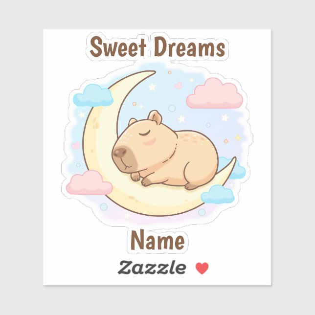 Anpassad söta drömmar Capybara dekal (Ark)