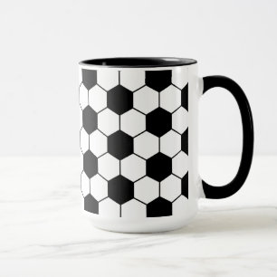 Anpassad sotarball mönster Black White Mugg