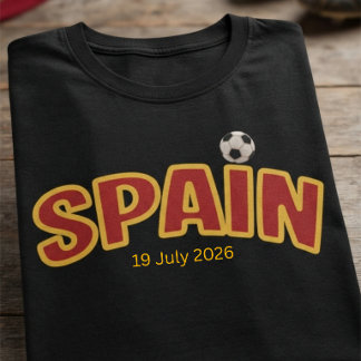 Anpassad Spanien Flaggfärg Sport T Shirt