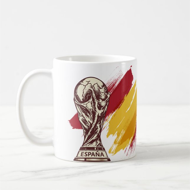 Anpassad Spanien Världsmästarcup Kaffemugg (Vänster)