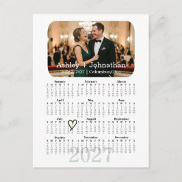Anpassad Spara Datum Foto 2027 Kalender Postkort Vykort