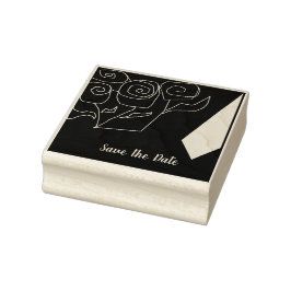 Anpassad Spara Röd ros Datum och en sida Stämpel