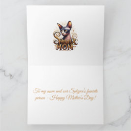 Anpassad Sphynx Katt Mamma Glad Mors Dag Kort