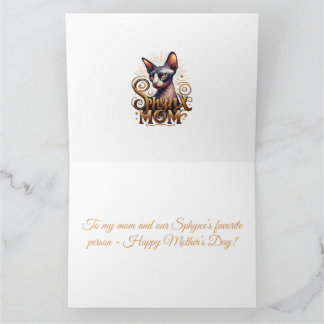 Anpassad Sphynx Katt Mamma Glad Mors Dag Kort
