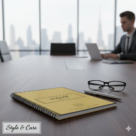 Anpassad spiralanteckningsbok med namn och företag anteckningsbok