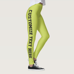 Anpassad sportskläder i gul grön svart leggings