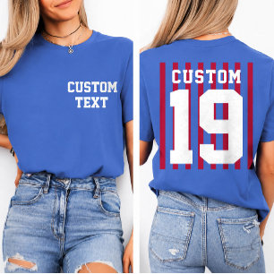 Anpassad sportströja för lag med framsida och baks t shirt