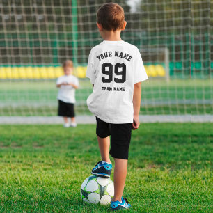 Anpassad sportstrojé för lag svart siffra och namn t shirt