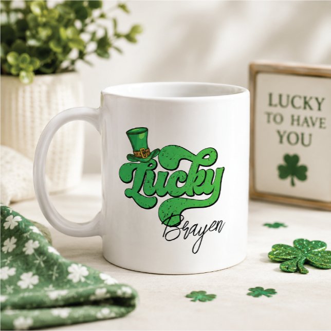 Anpassad St. Patrick's Day-mugg – Irländsk kaffeko Kaffemugg (custom St. Patrick’s Day Mug – Irish Coffee Cup)