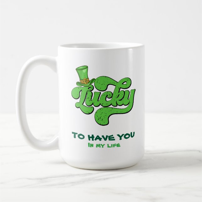 Anpassad St. Patrick's Day-mugg – Irländsk kaffeko Kaffemugg (Vänster)