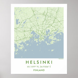 Anpassad Stadskarta Helsingfors Finland Väggkonst 
