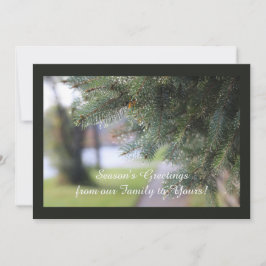 Anpassad ständigt grön landskapsnatur Foto Mörkgrö Julkort