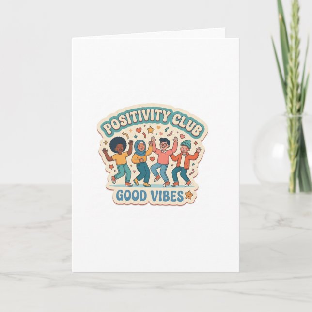 Anpassad stansad 'Positivitetsklubb - Goda vibrati Program (Framsida)