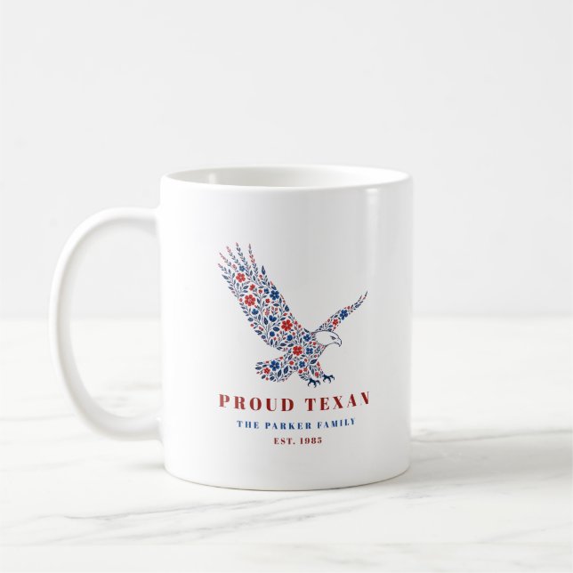 Anpassad Stat Stolt Pride Familjenamn Örn Kaffemugg (Vänster)