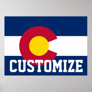 Anpassad Statlig flagga i Colorado Poster