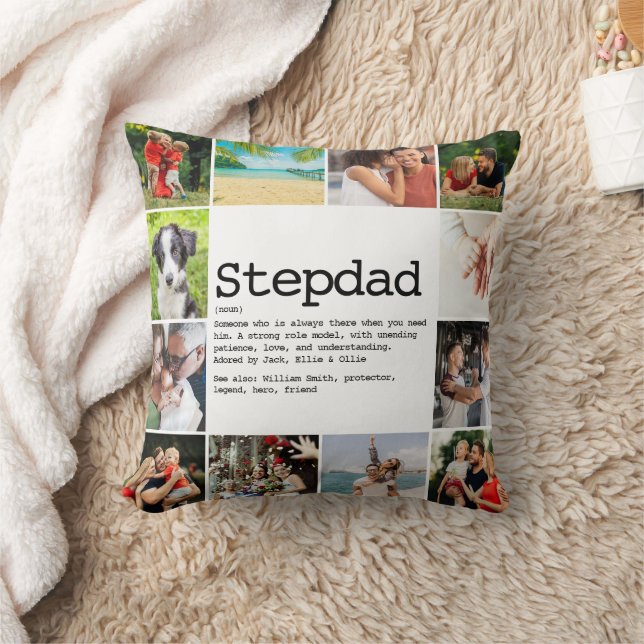 Anpassad Stepdad Definition Foto Collage Kudde (Filt)