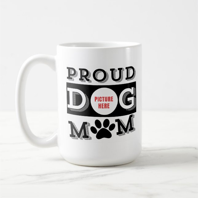Anpassad stolt hundmamma husdjursälskare  kaffemugg (Vänster)
