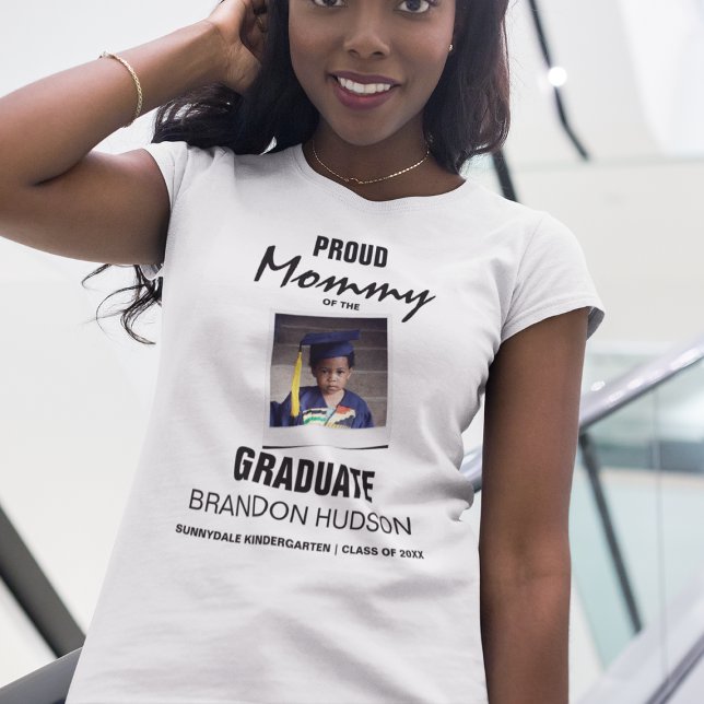 Anpassad stolt Mamma i Student | Foto T Shirt (Skapare uppladdad)