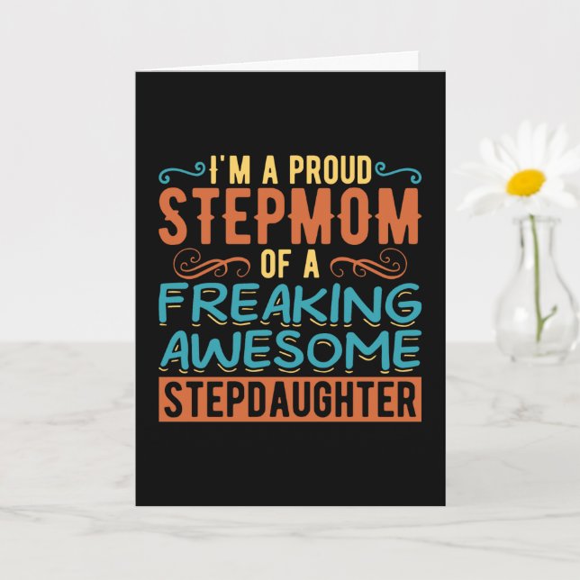 Anpassad stolt styvmamma styvdotter Citat Gåva Kort (Liten växt)