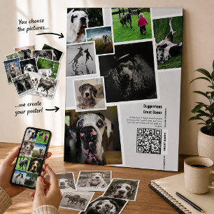 Anpassad stor danaserie fotokollage poster