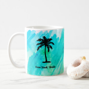 Anpassad Strand Palmträd Marin Kaffemugg