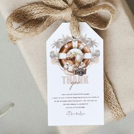 Anpassad strandbröllopsfest presentetikett