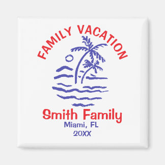 Anpassad strandfamiljesemester magnet