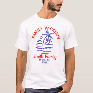 Anpassad strandfamiljesemester t shirt
