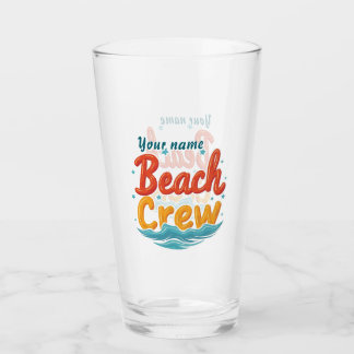 Anpassad strandgäng namn vågdesign glaskopp