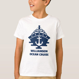 Anpassad strandkryssning nautisk ankar barnresa t shirt