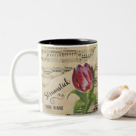 Anpassad Strumstick Tulip Vintage Lakan Music Två-Tonad Mugg