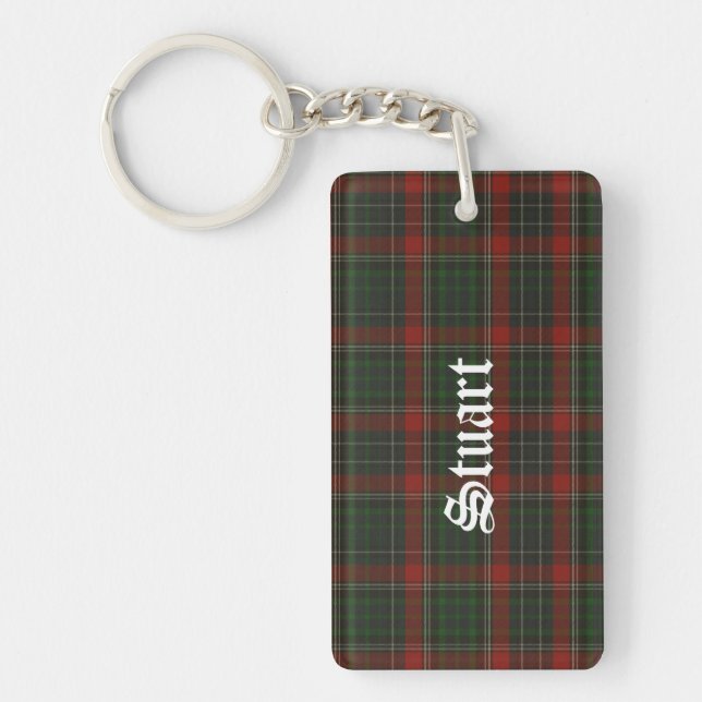 Anpassad Stuart klan tartan kartröja nyckelring (Framsidan)