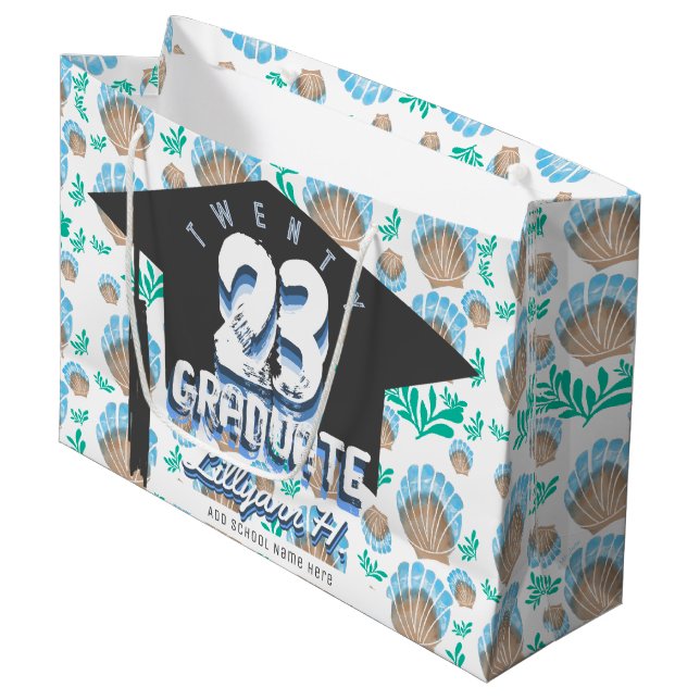 Anpassad Studenten Sea Snäcka Mönster (Framsidan Vinklad)