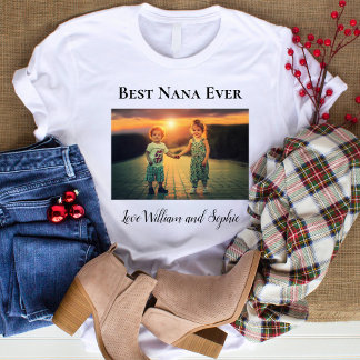 Anpassad Super Nana Alltid Foto T Shirt
