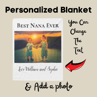 Anpassad Super Nana Foto Fleecefilt