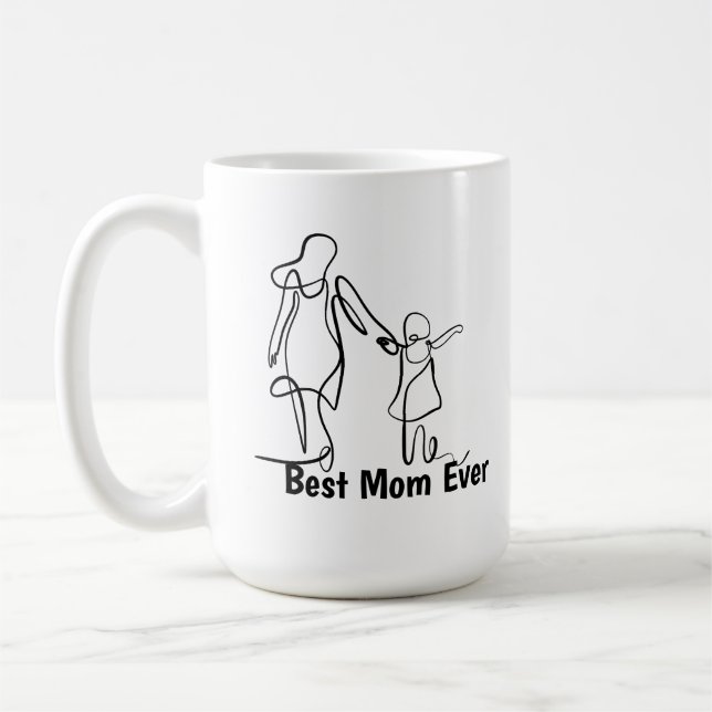 Anpassad Superbra Mamma Tvåtons Mugg, 0,45 l Kaffemugg (Vänster)