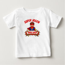 Anpassad Superhjälte T-Shirt för Barn med Namn och