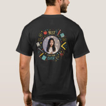 Anpassad Superlärare Någonsin Foto T-Shirt Present