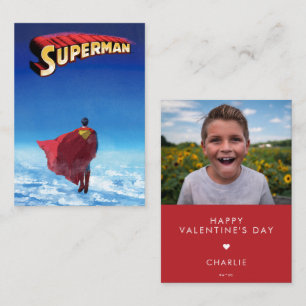 Anpassad Superman Alla hjärtans dag-foto Anteckningskort
