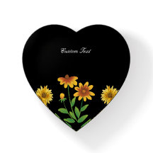 Anpassad svart gul blomglasvikt present