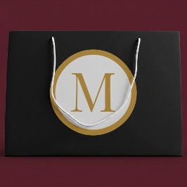 Anpassad svart & guld mittenförsegling monogram