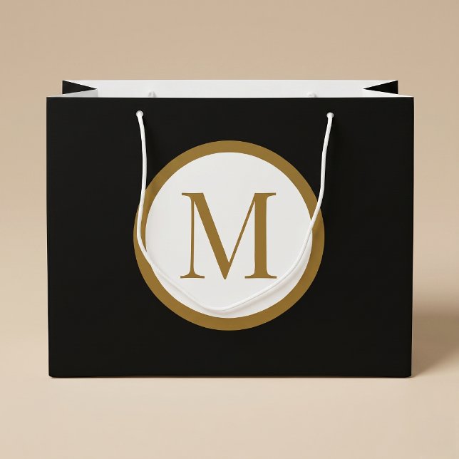 Anpassad svart & guld mittenförsegling monogram (Skapare uppladdad)