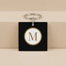 Anpassad svart & guld mittenförsegling monogram