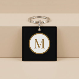 Anpassad svart & guld mittenförsegling monogram