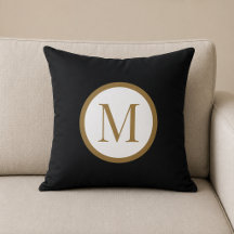 Anpassad svart & guld mittenförsegling monogram