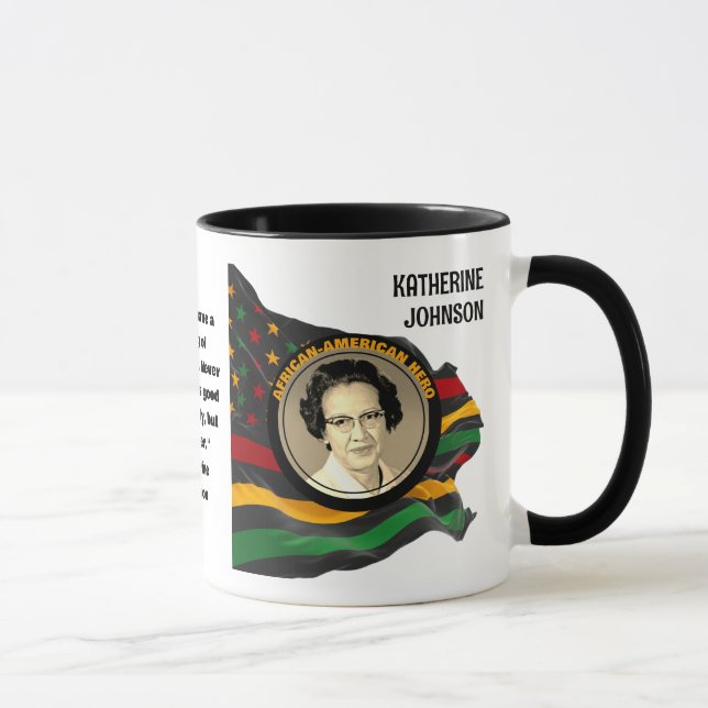 Anpassad svart historia månad KATHERINE JOHNSON-ci Mugg (Höger)