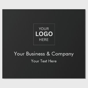 Anpassad svart lyxig logotypmall för företag presentpapper
