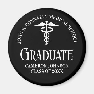 Anpassad svart medicinsk skola examensfest magnet