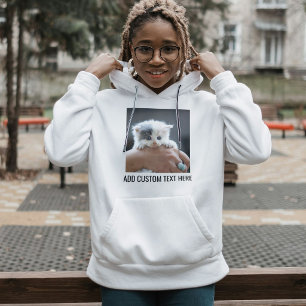 Anpassad svart och vit kattälskare kattunge husdju t shirt